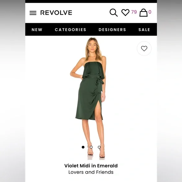 Lovers + Friends | Dresses | Lovers And Friends Violet Midi In Emerald Size  M In Excellent Condition | Poshmark